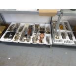 QUANTITY OF ASSORTED FLATWARE INCLUDING; HERB CUTTERS, LOBSTER PICKS, GRADUATED COPPER FUNNELS,