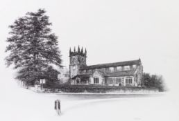 MARC GRIMSHAW (1954) 4 ARTIST SIGNED LIMITED EDITION PRINTS OF PENCIL DRAWINGS OF WILMSLOW AND