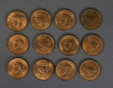 224 BRITISH GEORGE VI BRONZE 'WREN' FARTHINGS, MAINLY 1942 AND MOST PROBABLY UNCIRCULATED
