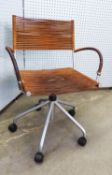 A PIERANTONIO BOCACINI 1970's MISS B. OFFICE CHAIR, DESIGNED BY TITO AGNOLI