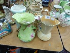 THREE 1930's MOULDED VASES, PLUS SIMILAR MOULDED VASE (4)