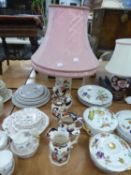 MASON’S IRONSTONE MANDALAY TABLE LAMP AND THREE JUGS [4]