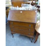 GEORGE V BUREAU WITH CABRIOLE LEGS