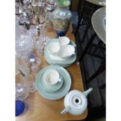 SMALL GROUP OF COPELAND OLYMPUS 'SUSIE COOPER STYLE' DINNER AND TEA WARES, PLUS ROYAL DOULTON