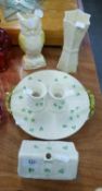 COLLECTION OF MODERN BELLEEK IRISH PORCELAIN , SIX PIECES IN TOTAL