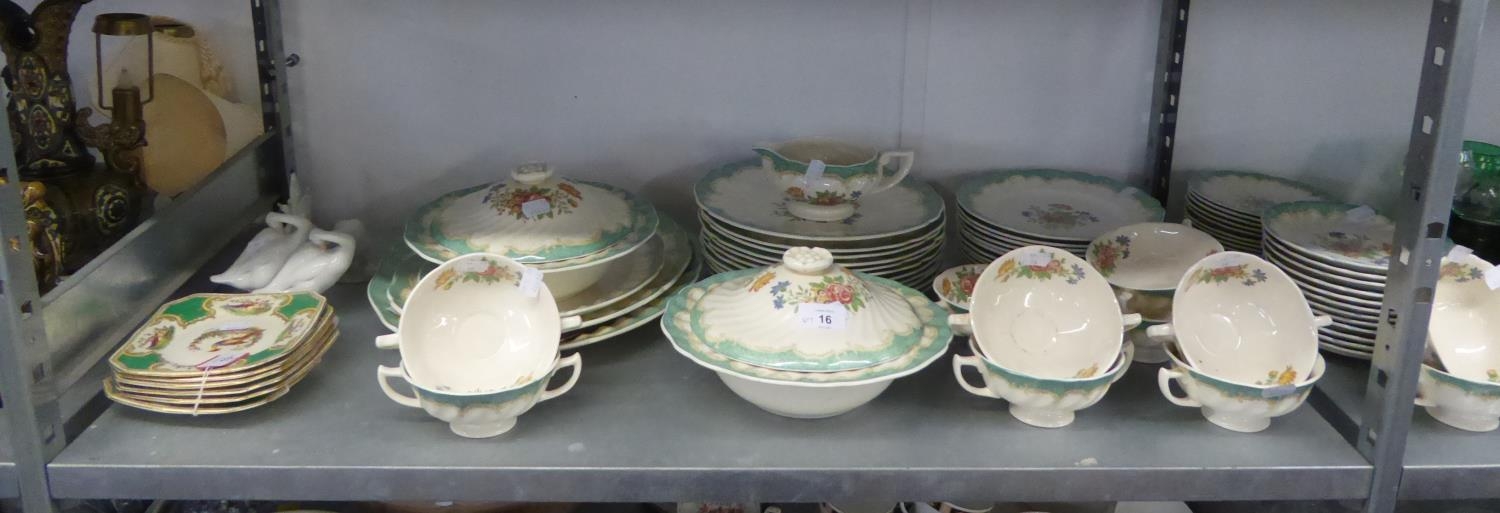 LARGE MID TWENTIETH CENTURY ROYAL DOULTON FLORAL DINNER SERVICE OF APPROX 65 PIECES
