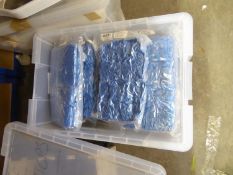 PLASTIC CRATE CONTAINING PACKETS OF SHOE COVERS/PROTECTORS (QUANTITY)