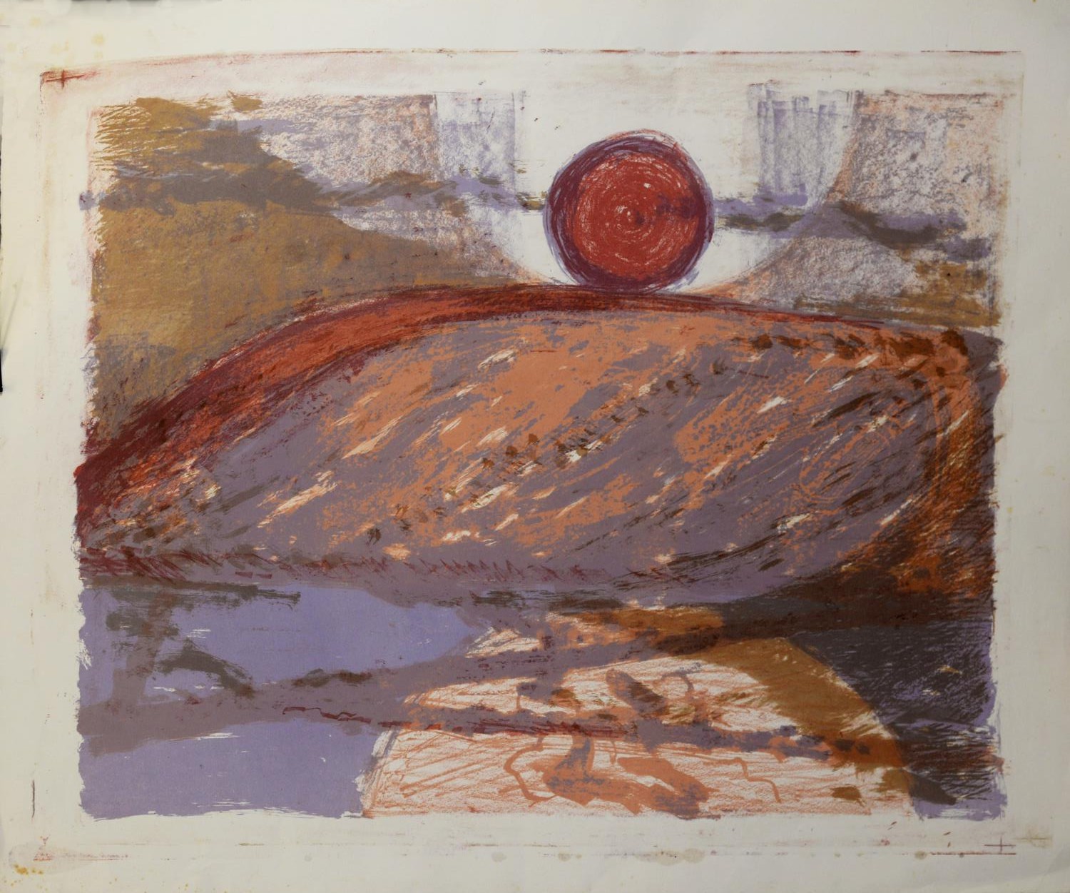 NORMAN JAQUES (1922-2014) THREE UNTITLED COLOUR PRINTS ‘Moonlight’, seascape, signed ‘Sunset in - Image 3 of 3