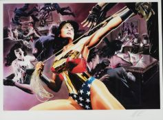 ALEX ROSS (b.1970) FOR DC COMICS ARTIST SIGNED LIMITED EDITION COLOUR PRINT ‘Wonder Woman: