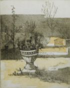 IOLA SPAFFORD (b.1930) ARTIST SIGNED LIMITED EDITION ETCHING WITH AQUATINT ‘Garden Chair’ (2/100) 11
