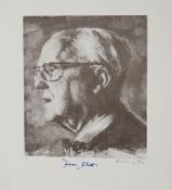 HAROLD RILEY (b. 1934) ARTIST SIGNED LIMITED EDITION MONOCHROME PRINT Portrait Harry Platt Signed by