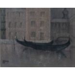 DERRICK JENNINGS (1929-2015) PASTEL Gondolas Signed and dated 1978 10 ¾” x 13” (27.3cm x 33cm)