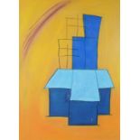 SARAH NICHOLSON (MODERN) PASTEL ‘Yellow Ground’ Unsigned, titled to artist label verso 29 ¾” x 21 ¾”