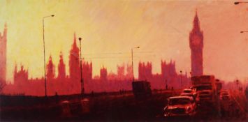 ROLF HARRIS (b.1930) ARTIST SIGNED LIMITED EDITION COLOUR PRINT ON PAPER ‘Fifties Rush Hour’ (135/