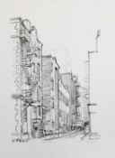 NORMAN JAQUES (1922-2014) TWO SIGNED AND TITLED PRINTS OF PENCIL SKETCHES ‘Manchester’, (19)76 Paper