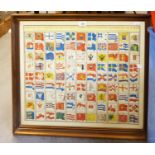 A FRAMED PRINT, 'FLAGS OF THE WORLD'