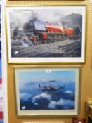 TWO SIGNED COLOUR PRINTS PHILIP D HAWKINS ‘Crewe’s Finest’ (178/850) ROBERT TAYLOR ‘Lancaster’