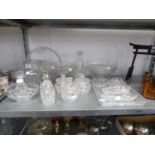 GOOD SELECTION OF LEAD CRYSTAL VASES, CAKE BASKETS, JARS AND COVERS ETC.....