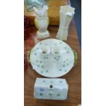 COLLECTION OF MODERN BELLEEK IRISH PORCELAIN , SIX PIECES IN TOTAL