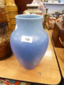 ROYAL LANCASTRIAN MOTTLED BLUE POTTERY VASE, MOULD No: 2085, 10 ¼” (26CM) HIGH