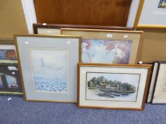 AFTER COLIN PAYNTON COLOUR PRINT ‘Winter Dawn Scene I’ AND FOUR LARGE COLOUR PRINTS, (5)