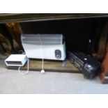 GLEN ELECTRIC CONVECTOR HEATER; RIMA ELECTRIC FAN HEATER AND A SONY STEREO PORTABLE RADIO/CASSETTE