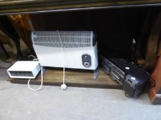 GLEN ELECTRIC CONVECTOR HEATER; RIMA ELECTRIC FAN HEATER AND A SONY STEREO PORTABLE RADIO/CASSETTE