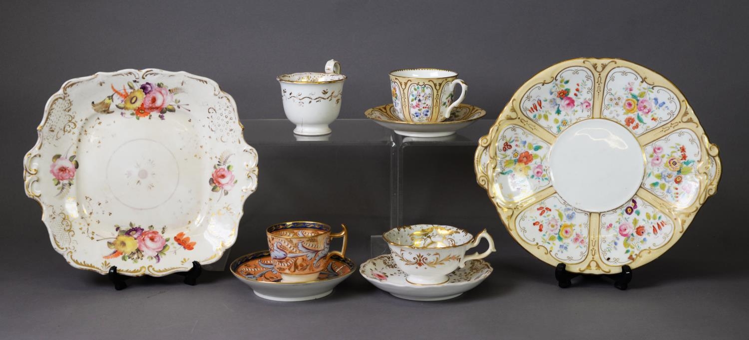A WORCESTER BISHOP OF DURHAM PART TEA SERVICE, together with an early 19th century part tea - Image 2 of 13