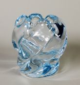 VICKE LINSTRAND FOR ORREFORS ICE-BLUE STELLAR POLARIS VASE, signed Orrefors, 2444/3, 12cm high