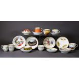 ASSORTED LATE 18TH AND EARLY 19TH CENTURY TEA WARES, including Meissen, St Cloud, Paris Porcelain,