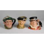 THREE ROYAL DOULTON (BURSLEM) CHARACTER JUGS 'MONTY', 'AULD MAC' and 'THE YEOMAN OF THE GUARD' (3)