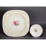 EARLY 20th CENTURY GEORGE JONES & SONS, PRINCESS CRESCENT POTTERY - BIRBECK ROSE PATTERN ROUNDED-