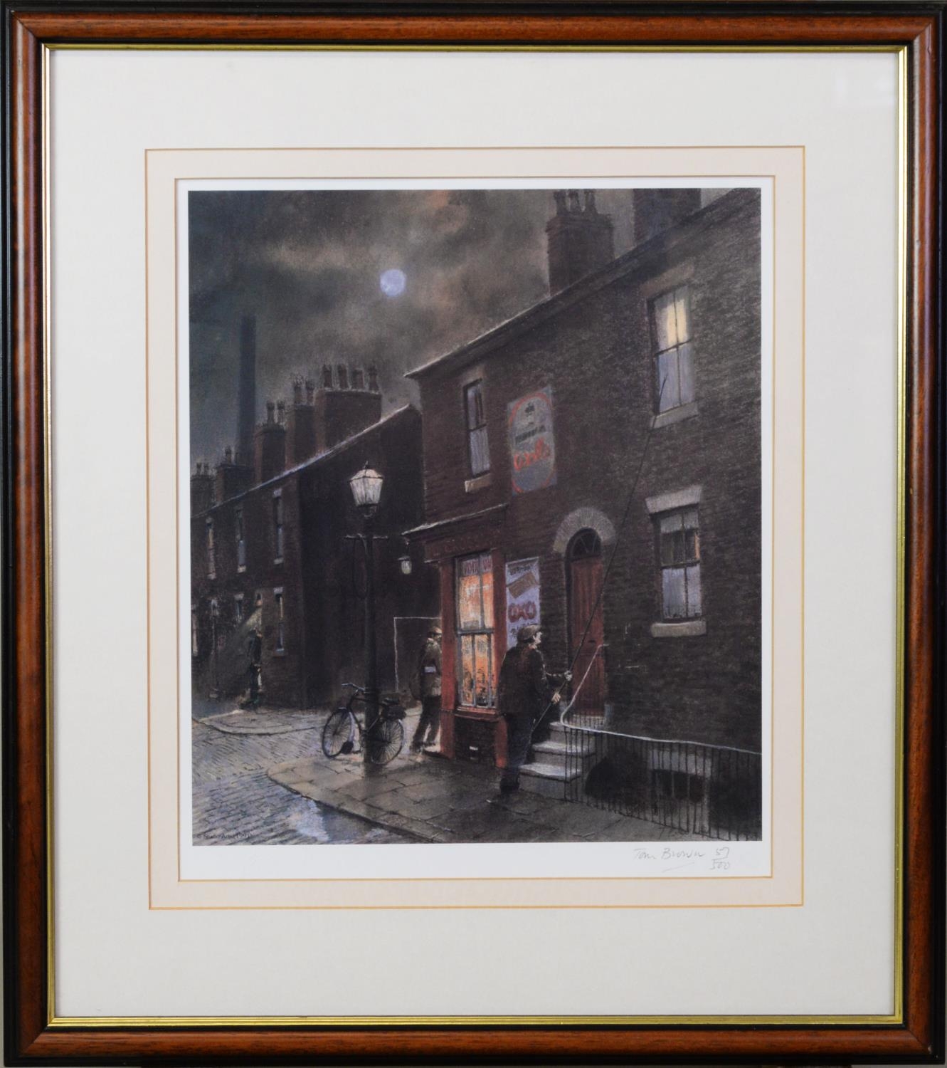 TOM BROWN PAIR OF LIMITED-EDITION PRINTS  The Lamp Lighter numbered 173/500, signed and blind - Image 2 of 4