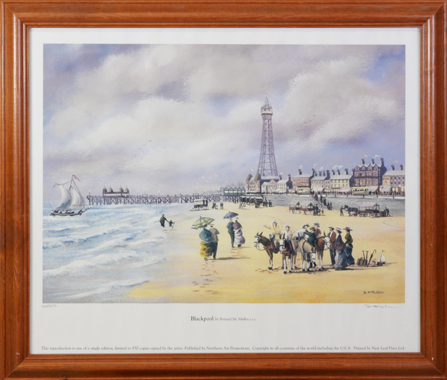 BERNARD MCMULLEN PAIR OF ARTIST SIGNED LIMITED EDITION COLOUR PRINTS ‘Blackpool’ (201/850) ‘After - Image 4 of 4