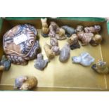 QUANTITY OF WADE WHIMSIES TO INCLUDE; CRAB TRINKET BOX AND 17 ANIMAL WHIMSIES