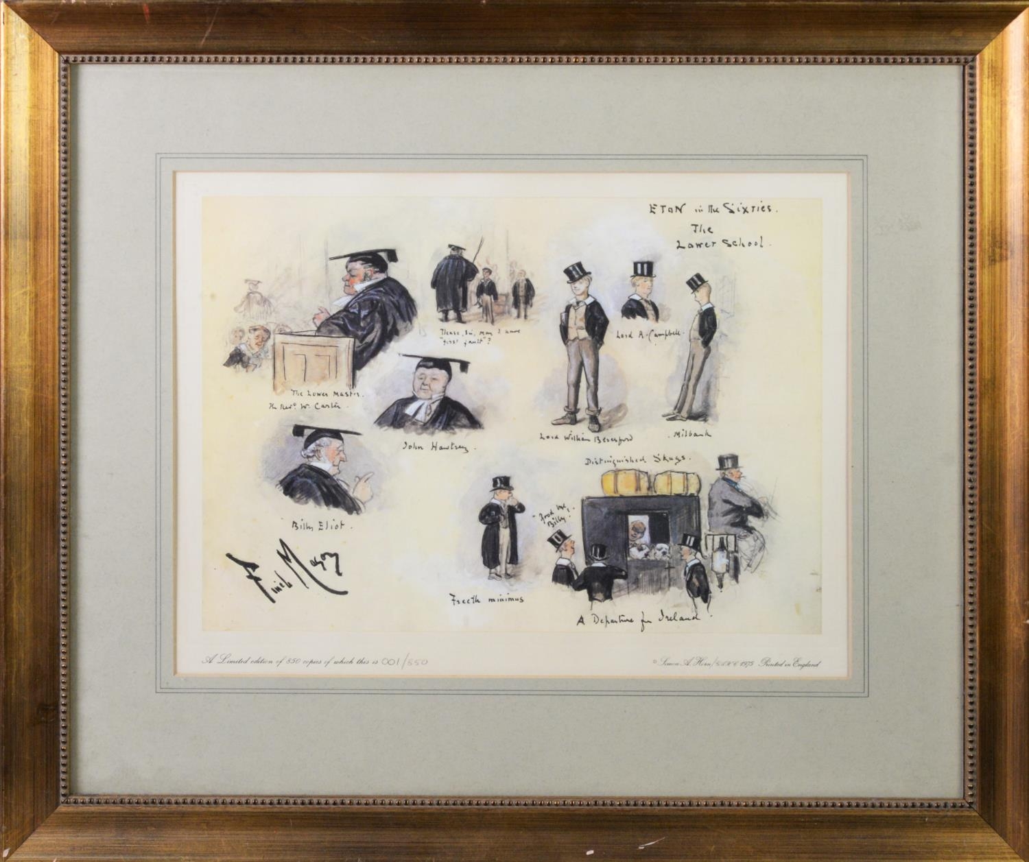 AFTER FINCH MASON PAIR OF LIMITED EDITION COLOUR PRINTS ‘Eton in the Sixties, the Lower School’ ( - Image 3 of 4