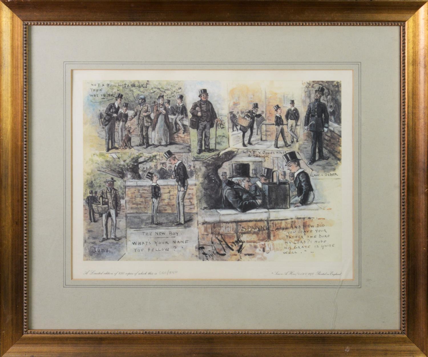 AFTER FINCH MASON PAIR OF LIMITED EDITION COLOUR PRINTS ‘Eton in the Sixties, the Lower School’ ( - Image 2 of 4