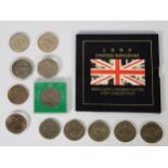 UNITED KINGDOM 1995 BRILLIANT, UNCIRCULATED COIN COLLECTION SET, in Royal Mint display card