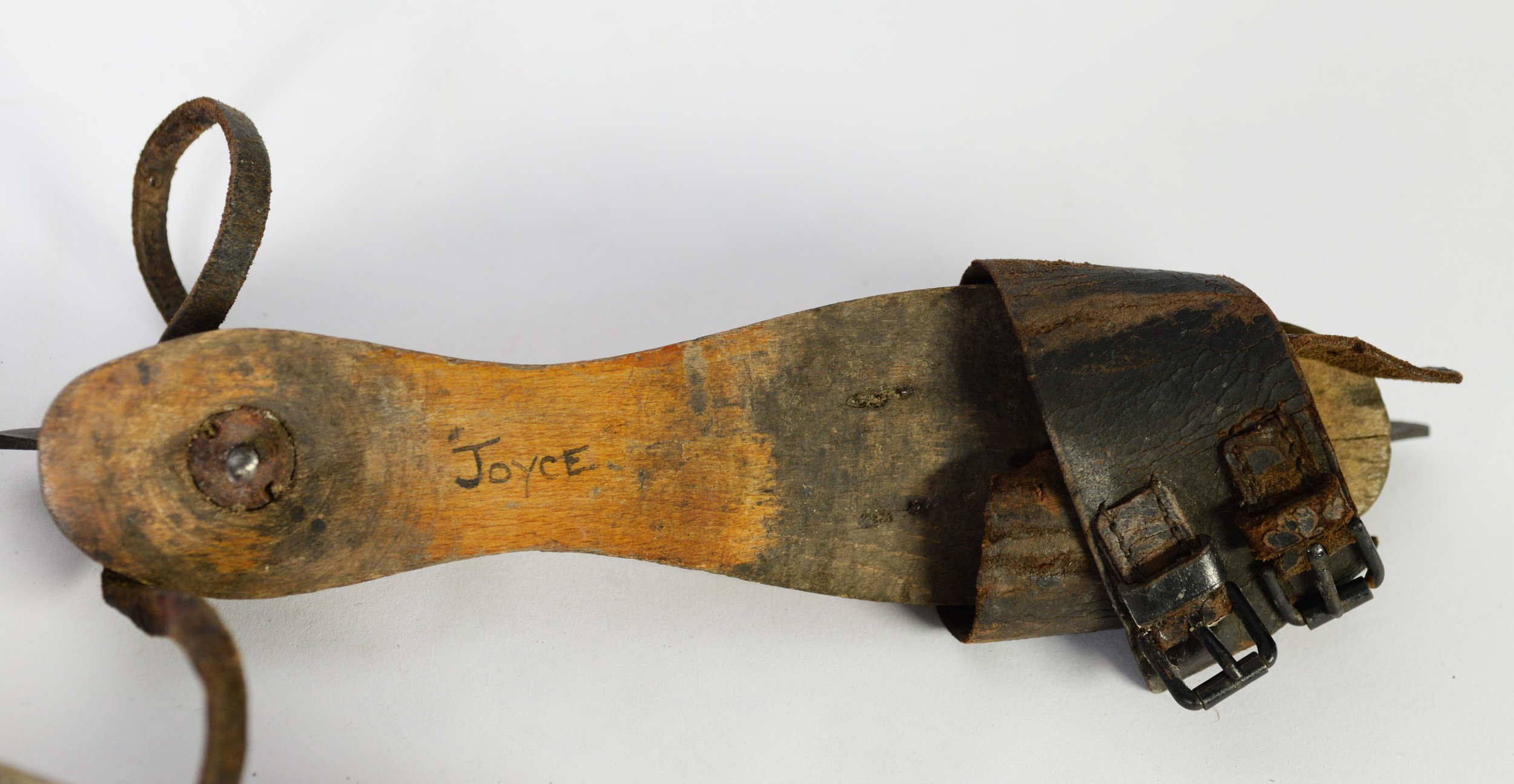 PAIR OF LATE 19th CENTURY, PROBABLY YOUNG ADULT'S CLOGS, of traditional form; a PAIR OF EARLY 20th - Image 2 of 2