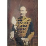 EARLY 20th CENTURY TINTED PHOTOGRAPHIC PORTRAIT OF COLONEL BADEN-POWELL - THE DEFENCE OF MAFEKING,