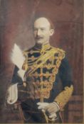 EARLY 20th CENTURY TINTED PHOTOGRAPHIC PORTRAIT OF COLONEL BADEN-POWELL - THE DEFENCE OF MAFEKING,