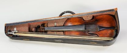 LATE 19th CENTURY, PROBABLY GERMAN VIOLIN LABELLED ANTONIUS STRADIVARIUS CREMONA FECIBAT ANNO