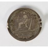 GEORGE III IRISH SILVER THIRTY PENCE BANK TOKEN, 1808, showing wear to high spots of bust and