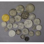 VICTORIAN SILVER SIX PENCE COIN 1897 (EF) together with a SELECTION OF VICTORIAN TO GEORGE V