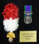 QUEEN ELIZABETH II 1962 PATTERN GENERAL SERVICE MEDAL WITH NORTHERN IRELAND CLASP AND RIBBON awarded