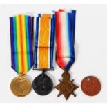 THREE WORLD WAR I SERVICE MEDALS awarded to 08845 A. SJT. H.C. TALOR R.O.C., with ribbons, viz