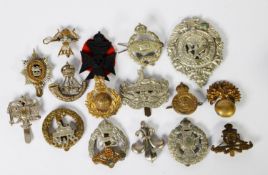 32 METAL MILITARY CAP BADGES, (one box)