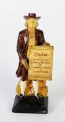 INTER-WAR YEARS COLD PAINTED PLASTER SHOP DISPLAY QUAKER OATS LTD FIGURE on a square base, 14 ¼" (