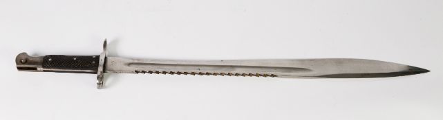 PROBABLY INDIAN COPY OF A GERMAN LATE 19th CENTURY SAW BACK BAYONET by Alexander Coppel GMbH &