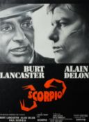 THREE VINTAGE AND LATER FILM POSTERS; Scorpio with Burt Lancaster and Alain Delon, Goodfellas with